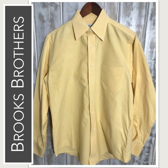 💙Brooks Brothers Men’s Button Down Shirt in Yellow GUC - Picture 6 of 6